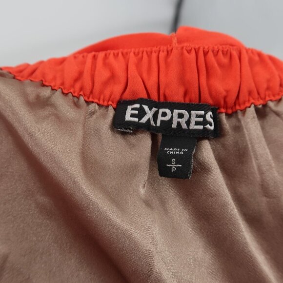 Express Women's Orange Tan Color block Skirt Size Small - Picture 2 of 5